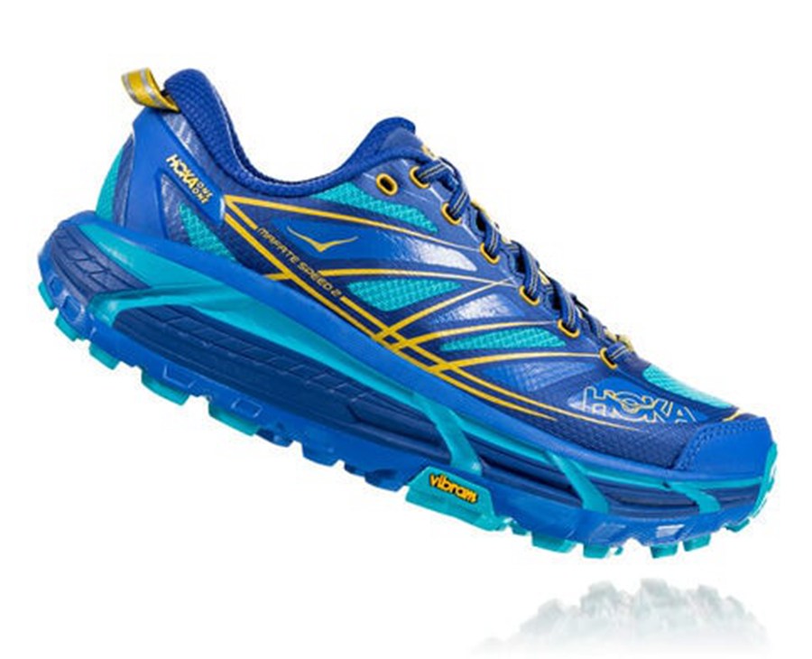 Hoka One One Spor Ayakkabı Kadın Mavi - Mafate Speed 2 - VF0831526